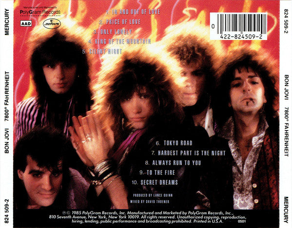 Bon Jovi : 7800° Fahrenheit (CD, Album)