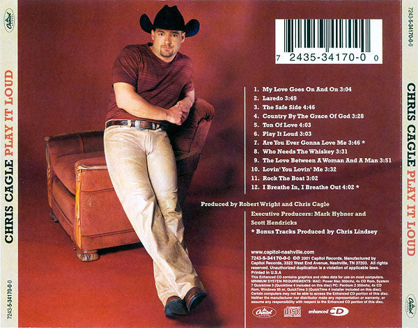 Chris Cagle : Play It Loud (CD, Album, Enh, RE)