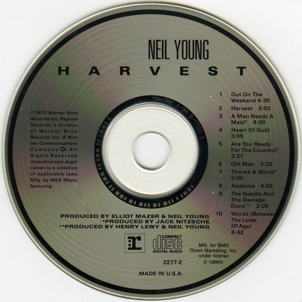 Neil Young : Harvest (CD, Album, Club, RE)