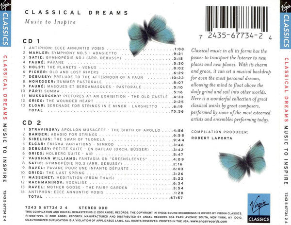 Various : Classical Dreams: Music To Inspire (2xCD, Album, Comp)