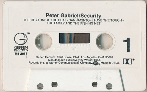 Peter Gabriel : Security (Cass, Album)