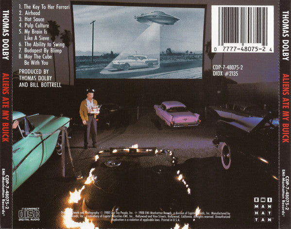 Thomas Dolby : Aliens Ate My Buick (CD, Album, Cap)