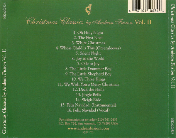 Andean Fusion : Christmas Classics By Andean Fusion Vol. II (CD, Album)
