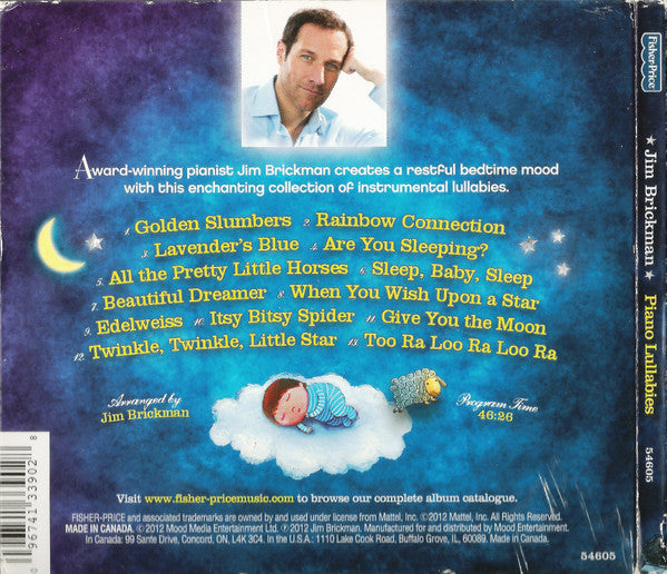 Jim Brickman : Piano Lullabies (Baby's Bedtime Favorites) (CD, Album)