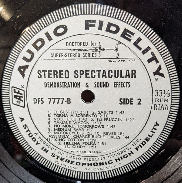 No Artist : Stereo Spectacular Demonstration & Sound Effects (LP, Comp)