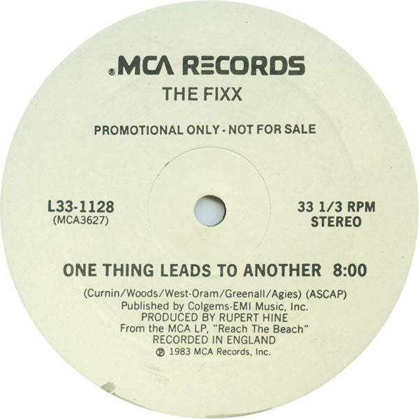 The Fixx : One Thing Leads To Another (12", Single, Promo)