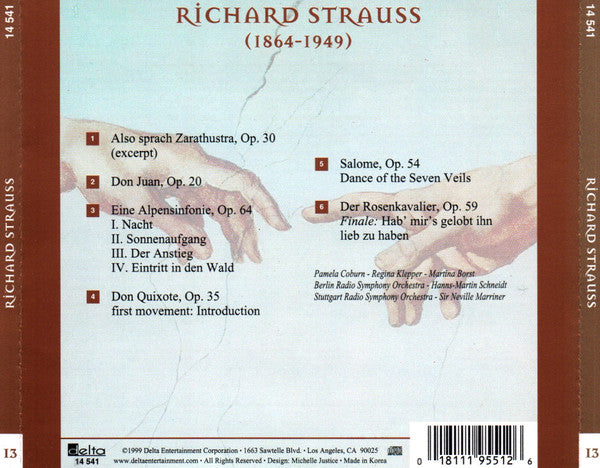 Richard Strauss, Pamela Coburn, Regina Klepper, Martina Borst, Radio-Symphonie-Orchester Berlin, Hanns-Martin Schneidt, Radio-Sinfonieorchester Stuttgart, Sir Neville Marriner : Richard Strauss (CD, Album)