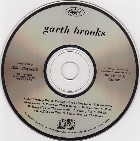 Garth Brooks : Garth Brooks (CD, Album, Club, RE)