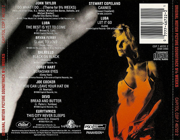 Various : 9½ Weeks - Original Motion Picture Soundtrack (CD, Comp, Cap)