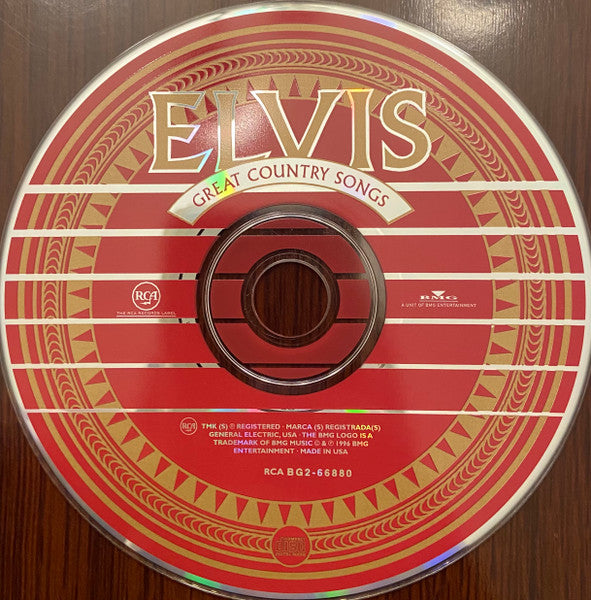 Elvis Presley : Elvis: Great Country Songs (CD, Comp, Club, RM)