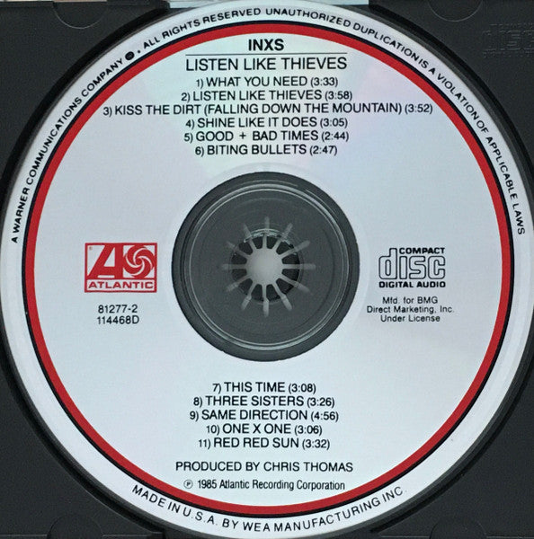 INXS : Listen Like Thieves (CD, Album, Club)