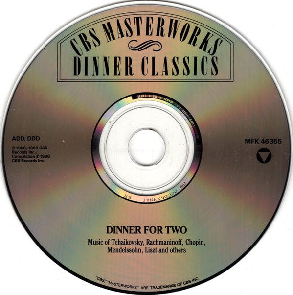 Various : Dinner For Two (CD, Album, Comp, RE)