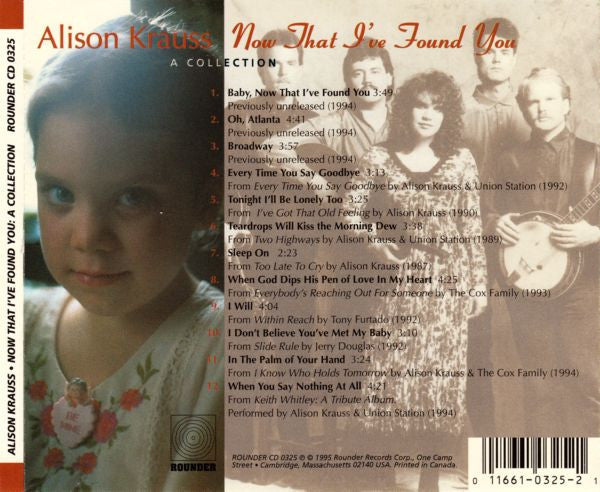 Alison Krauss : Now That I've Found You: A Collection (CD, Comp)