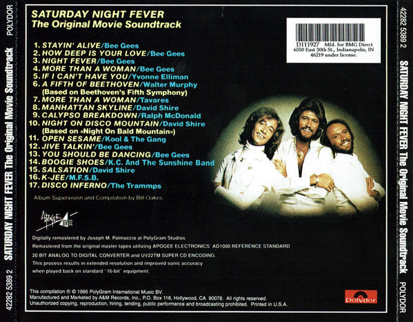 Various : Saturday Night Fever (The Original Movie Sound Track) (CD, Album, Comp, Club, RE, RM)