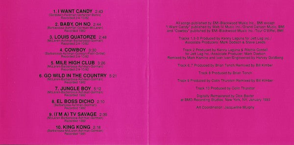 Bow Wow Wow : I Want Candy (CD, Album, RE, RM)