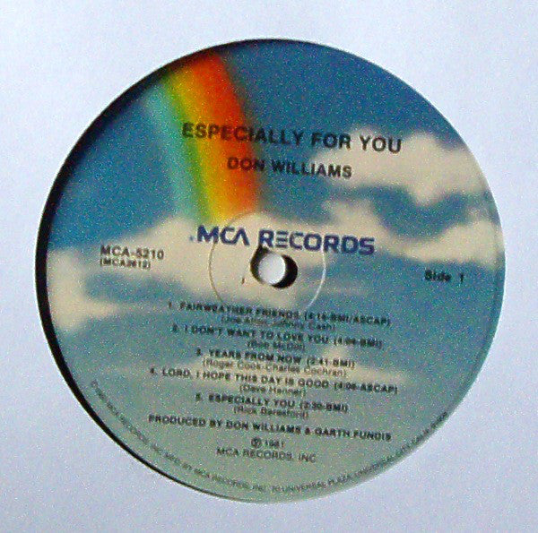 Don Williams (2) : Especially For You (LP, Album, Pin)