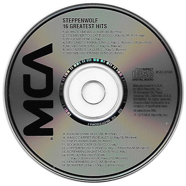 Steppenwolf : 16 Greatest Hits (CD, Comp, Club, RE, Col)