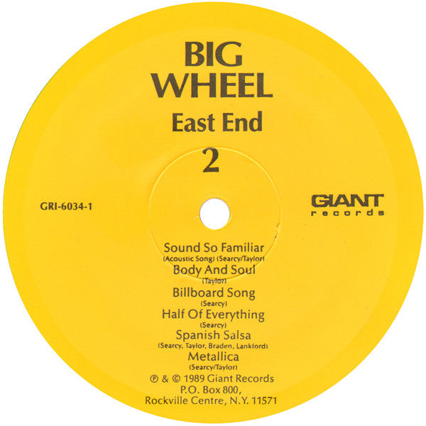 Big Wheel (2) : East End (LP, Album)