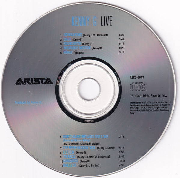 Kenny G (2) : Live (CD, Album)