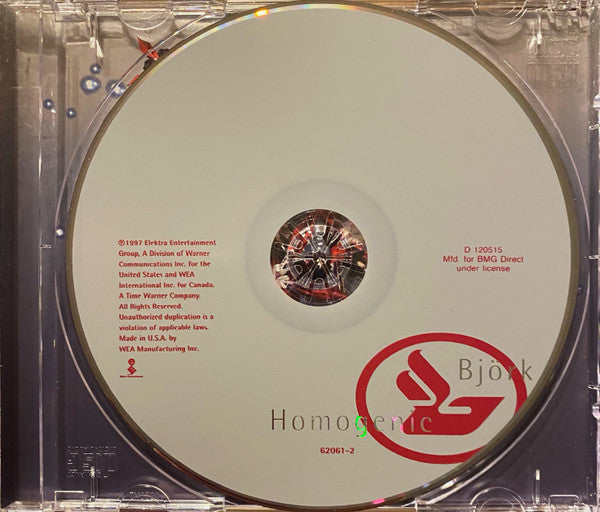 Björk : Homogenic (CD, Album, Club, MP, Son)