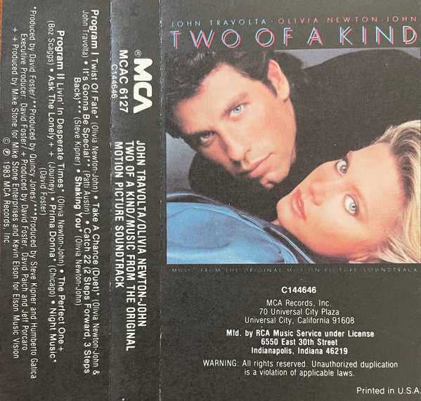 Various : Two Of A Kind - Music From The Original Motion Picture Soundtrack (Cass, Album, Club)