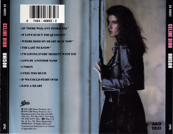 Céline Dion : Unison (CD, Album, RP)