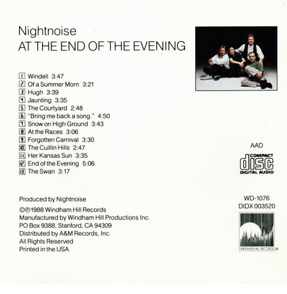 Nightnoise (2) : At The End Of The Evening (CD, Album)