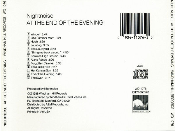 Nightnoise (2) : At The End Of The Evening (CD, Album)