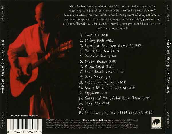 Michael Hedges : Torched (CD, Album)