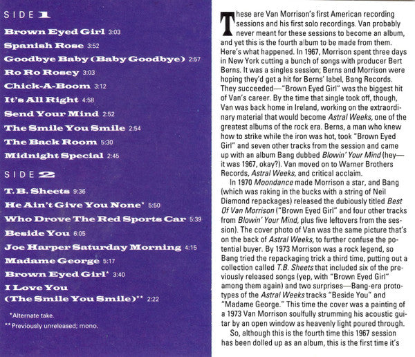 Van Morrison : The Bang Masters (Cass, Comp, Cle)