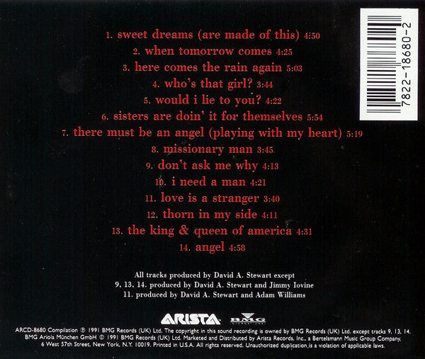 Eurythmics : Greatest Hits (CD, Comp)
