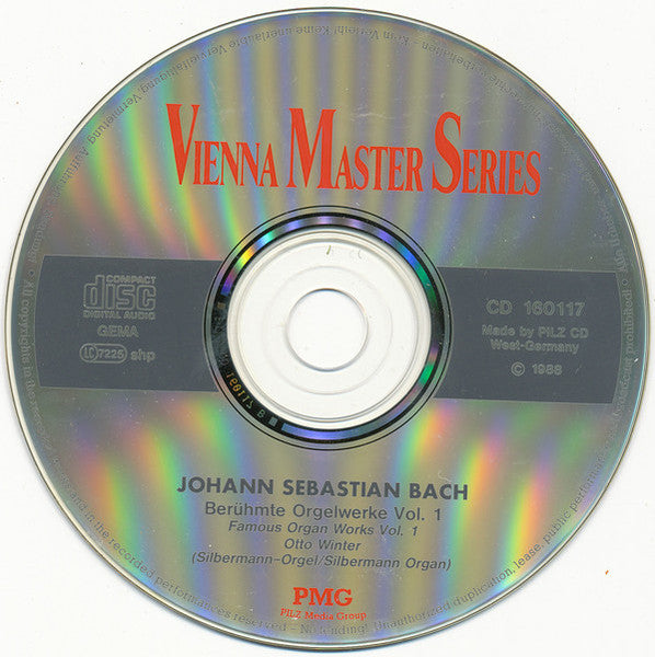 Johann Sebastian Bach, Otto Winter : Berühmte Orgelwerke Vol. 1 = Famous Organ Works Vol. 1 (CD, Album)