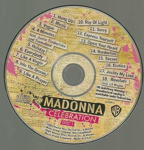 Madonna : Celebration (2xHDCD, Comp, RM)