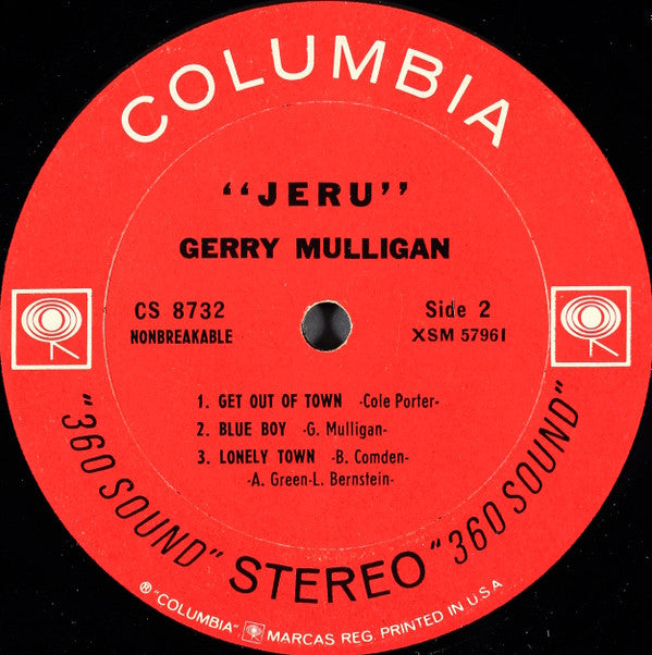 Gerry Mulligan : Jeru (LP, Album, Pit)