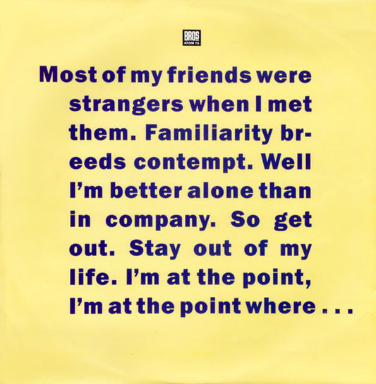 Bros : I Quit (12", Single)