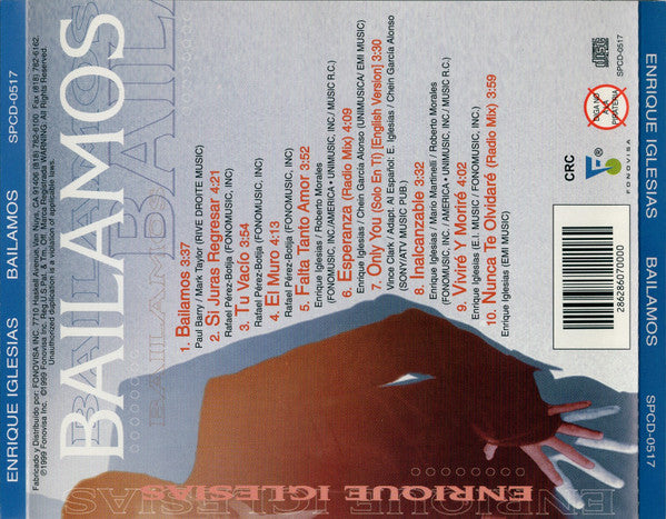 Enrique Iglesias : Bailamos - Greatest Hits (CD, Comp, Club, CRC)
