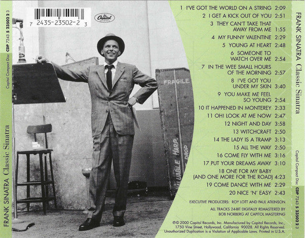 Frank Sinatra : Classic Sinatra - His Great Performances 1953-1960 (CD, Comp, RE, RM)