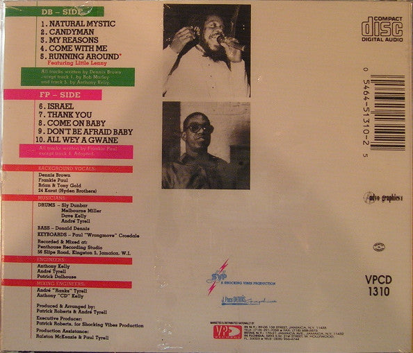 Dennis Brown And Frankie Paul : Hotter Flames (CD, Album)