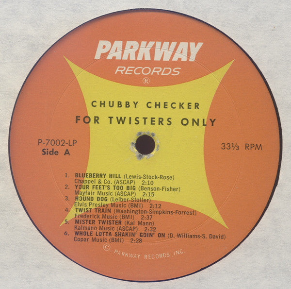 Chubby Checker - For Twisters Only (LP) (G+) - Endless Media