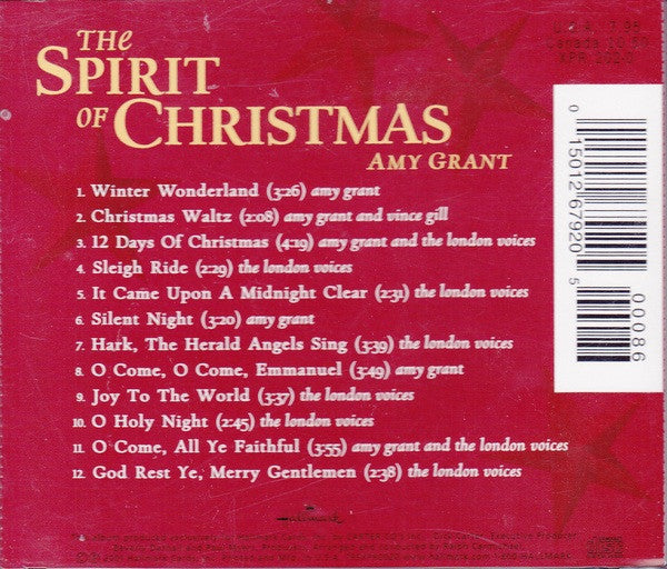 Amy Grant, London Voices And London Symphony Orchestra : The Spirit Of Christmas (CD, Album)