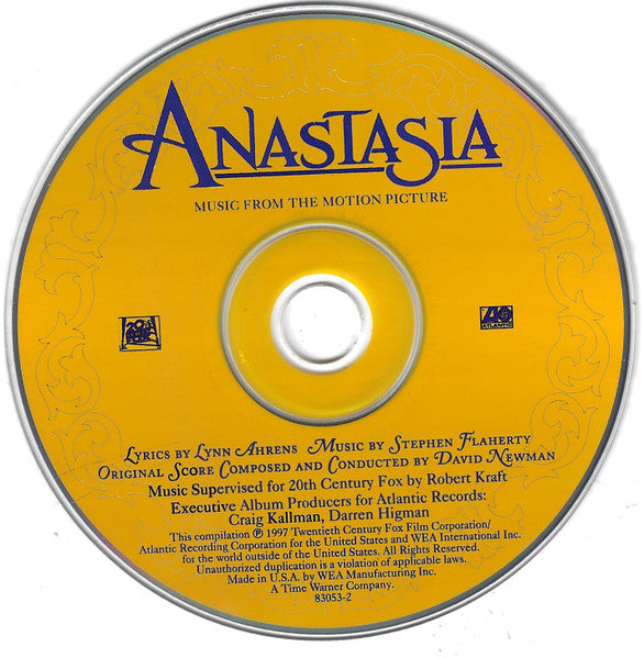 Lynn Ahrens, Stephen Flaherty, David Newman : Anastasia (Music From The Motion Picture) (CD, Album)