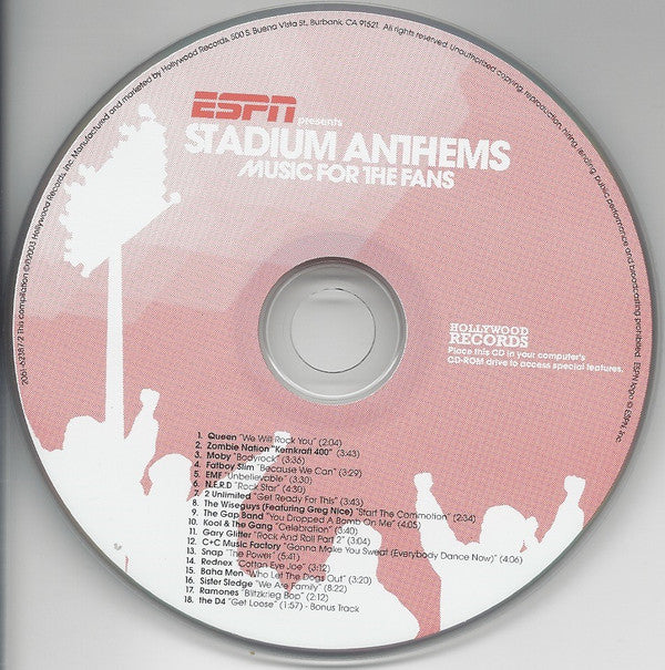Various : ESPN Presents Stadium Anthems: Music For The Fans (CD, Comp, Enh)