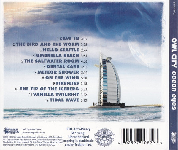 Owl City : Ocean Eyes (CD, Album, Dig)