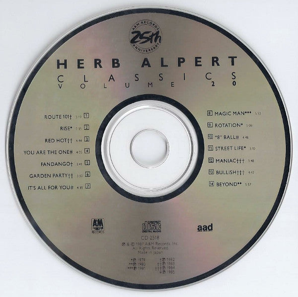 Herb Alpert : Classics Volume 20 (CD, Comp)