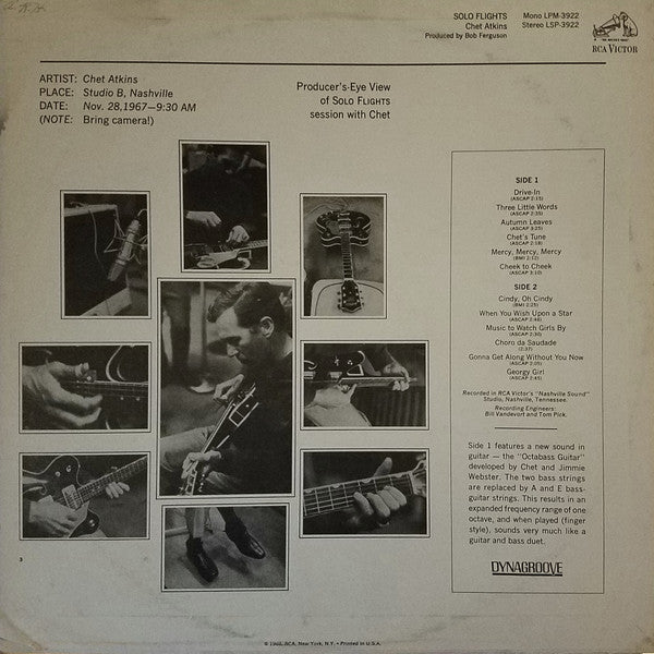 Chet Atkins : Solo Flights (LP, Album, Hol)