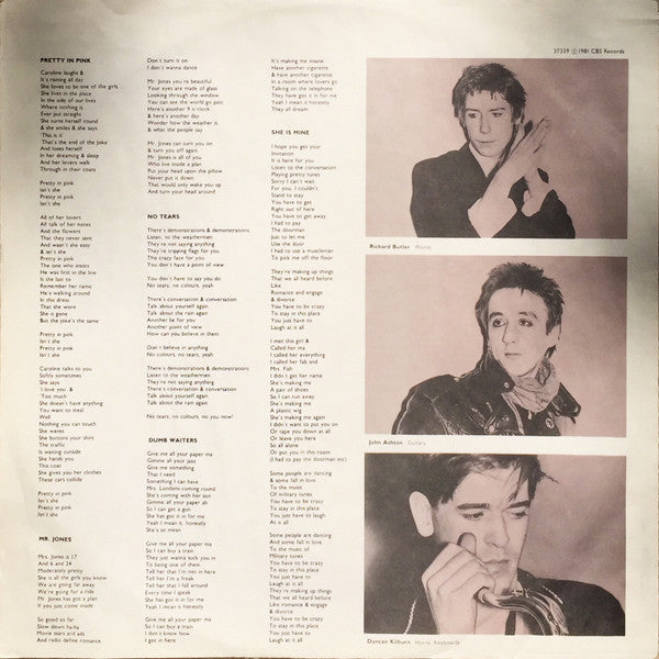The Psychedelic Furs : Talk Talk Talk (LP, Album, Car)