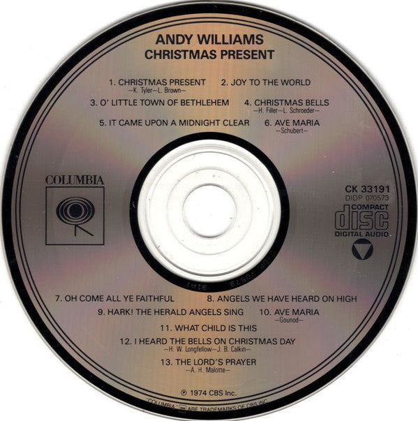 Andy Williams : Christmas Present (CD, Album, RE)