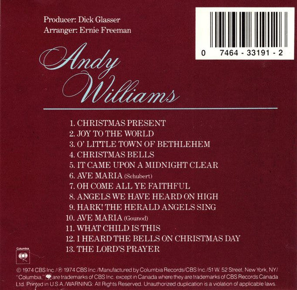 Andy Williams : Christmas Present (CD, Album, RE)