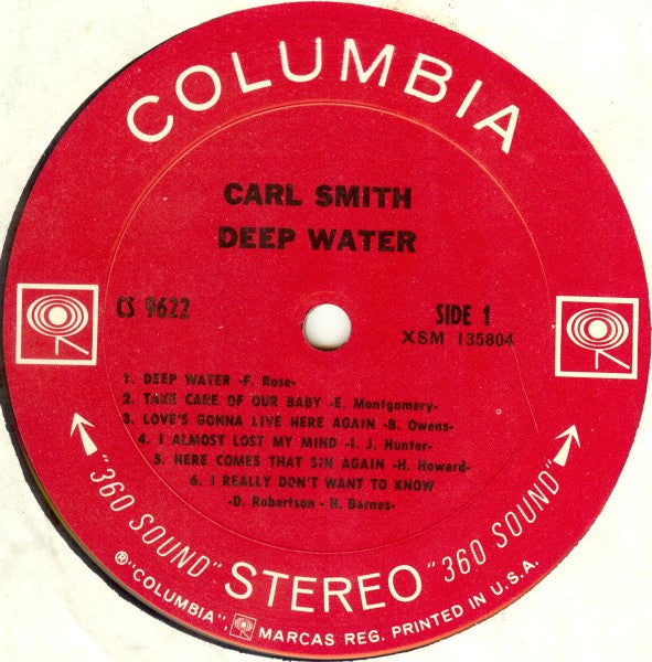 Carl Smith  - Deep Water (LP) (G+) - Endless Media