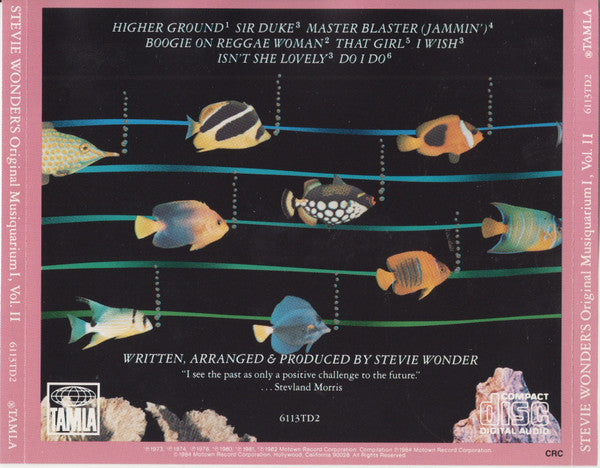 Stevie Wonder : Stevie Wonder's Original Musiquarium I, Volume II (CD, Comp, Club, RE)